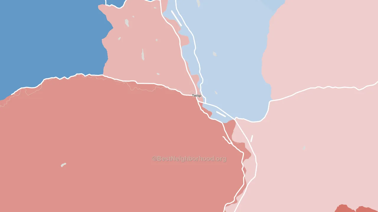 98856, WA block-group political-lean map