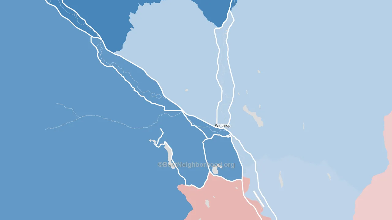 98862, WA block-group political-lean map