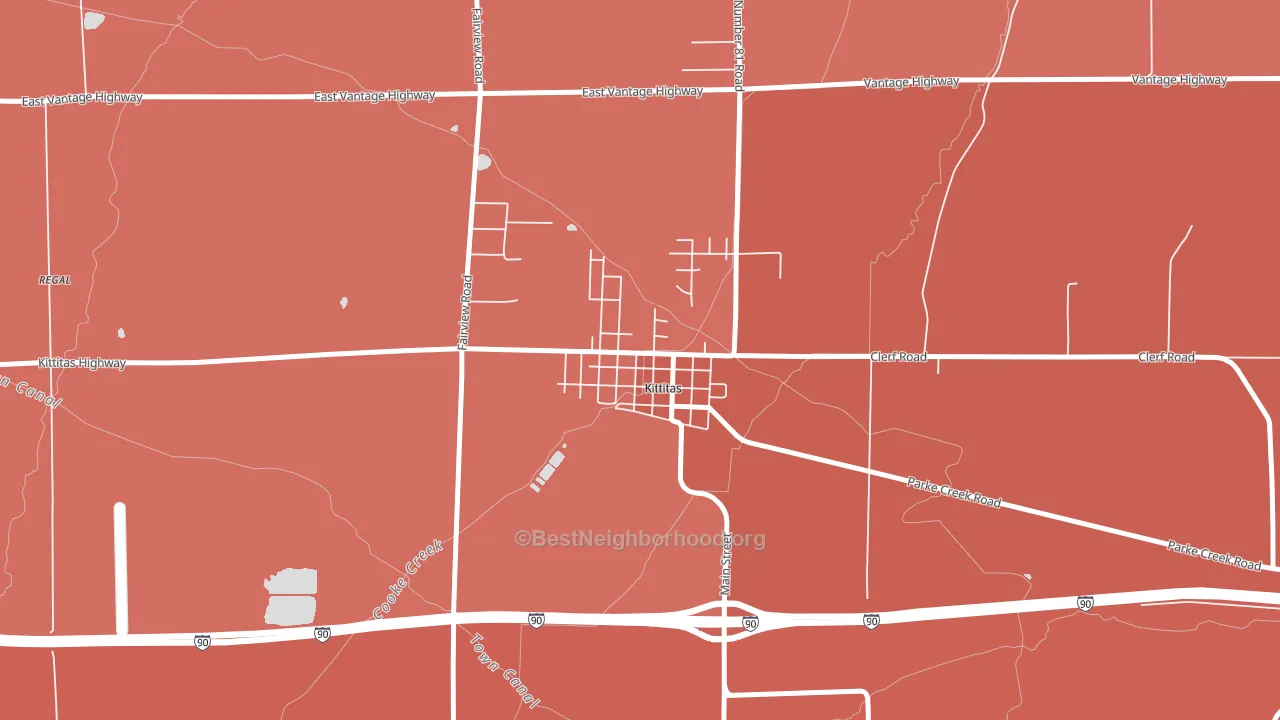98934, WA block-group political-lean map