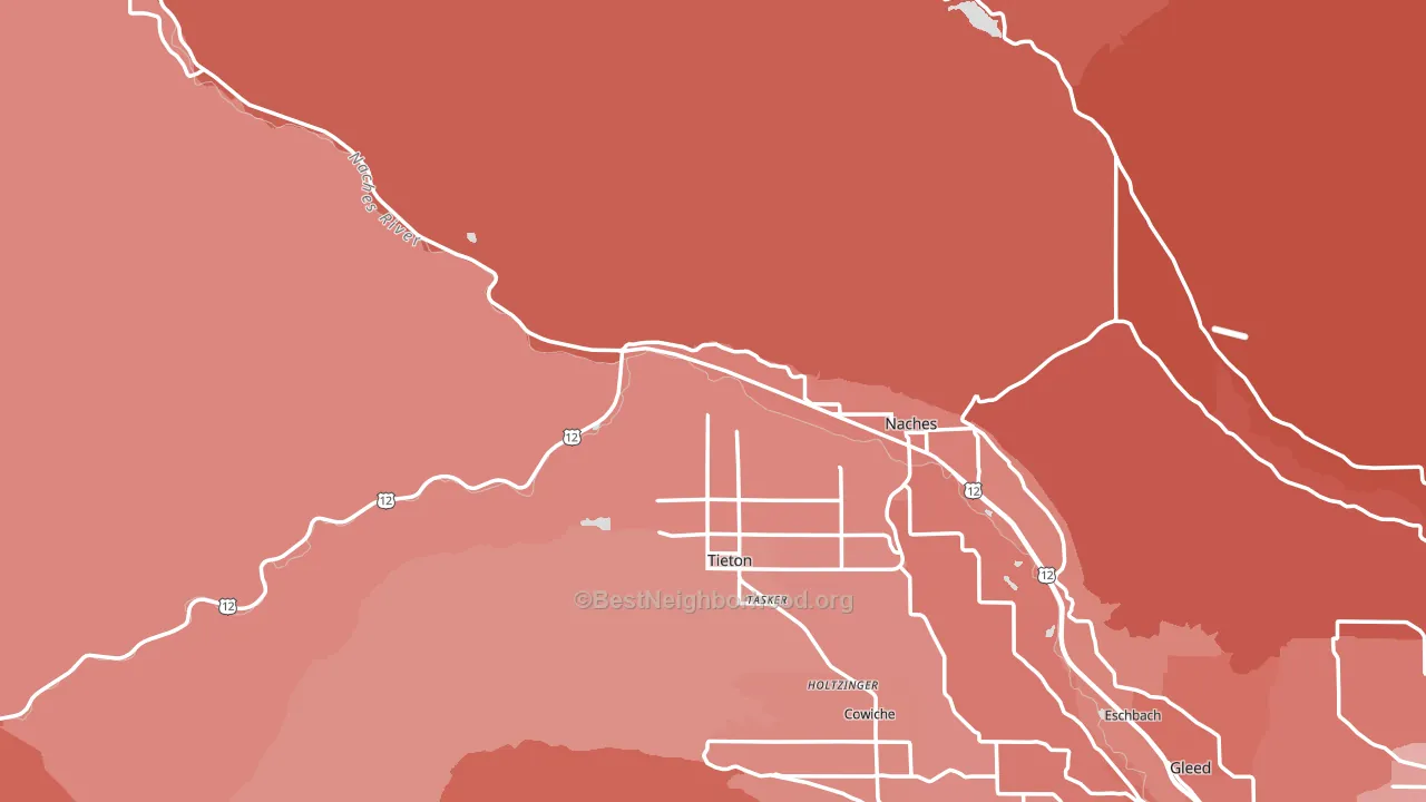 98937, WA block-group political-lean map