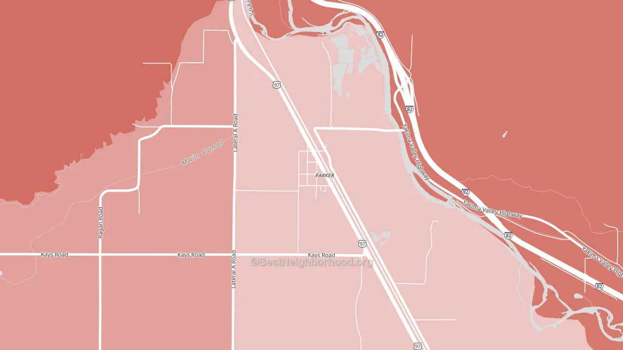 98939, WA block-group political-lean map