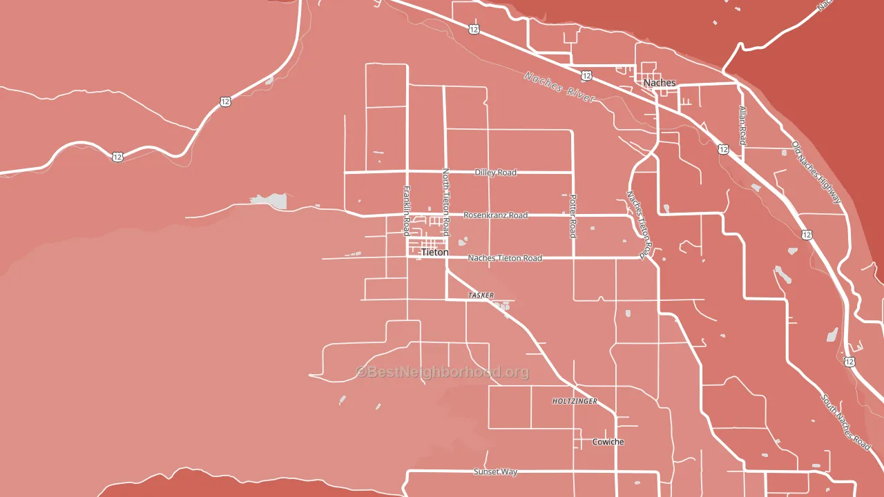 98947, WA block-group political-lean map