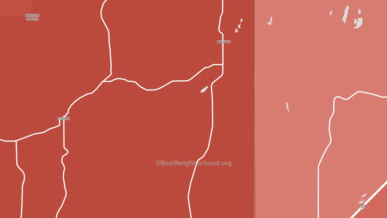 99008, WA block-group political-lean map