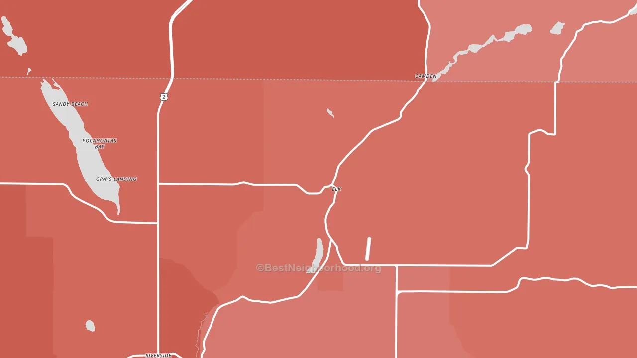 99009, WA block-group political-lean map