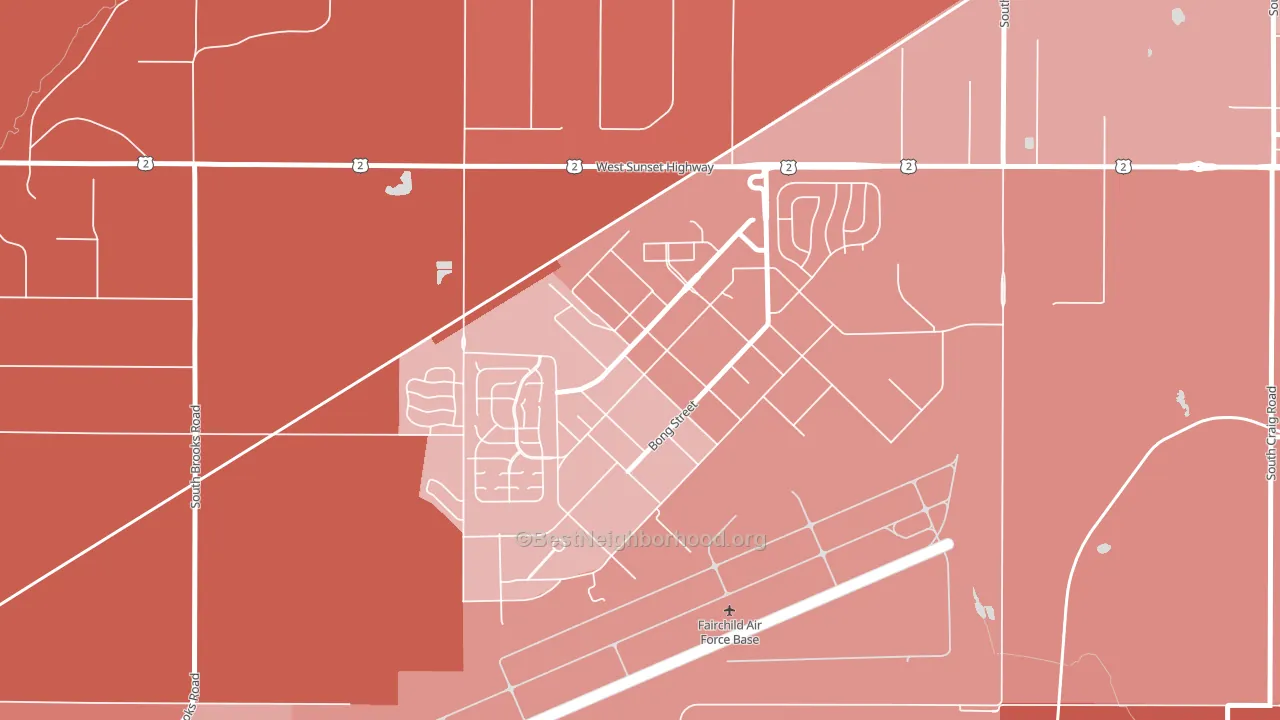 99011, WA block-group political-lean map