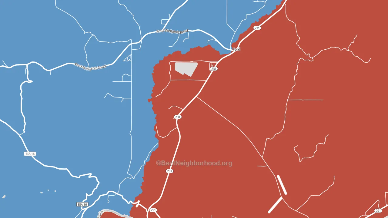 99013, WA block-group political-lean map