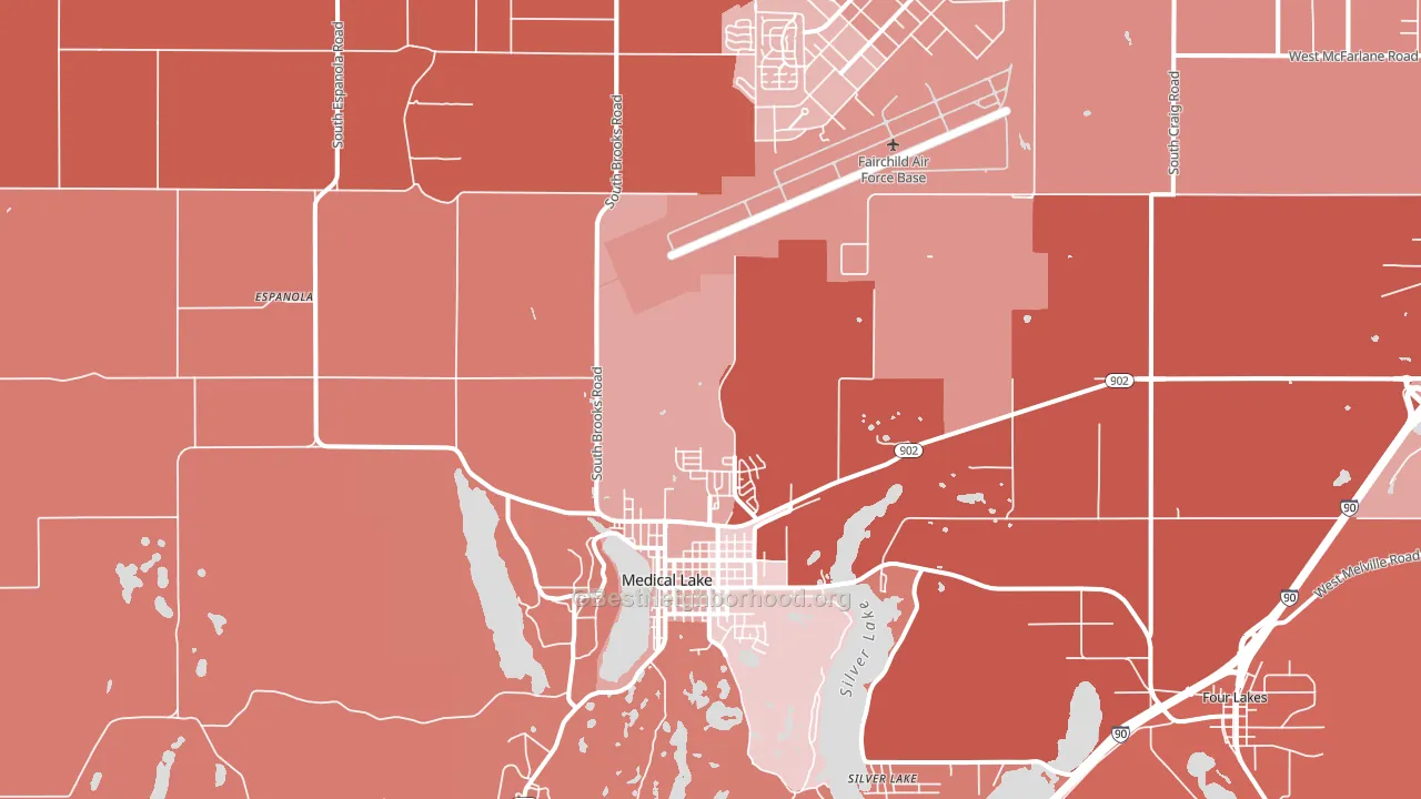 99022, WA block-group political-lean map