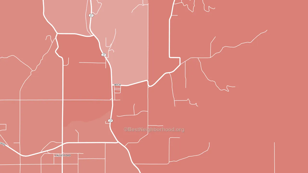 99023, WA block-group political-lean map