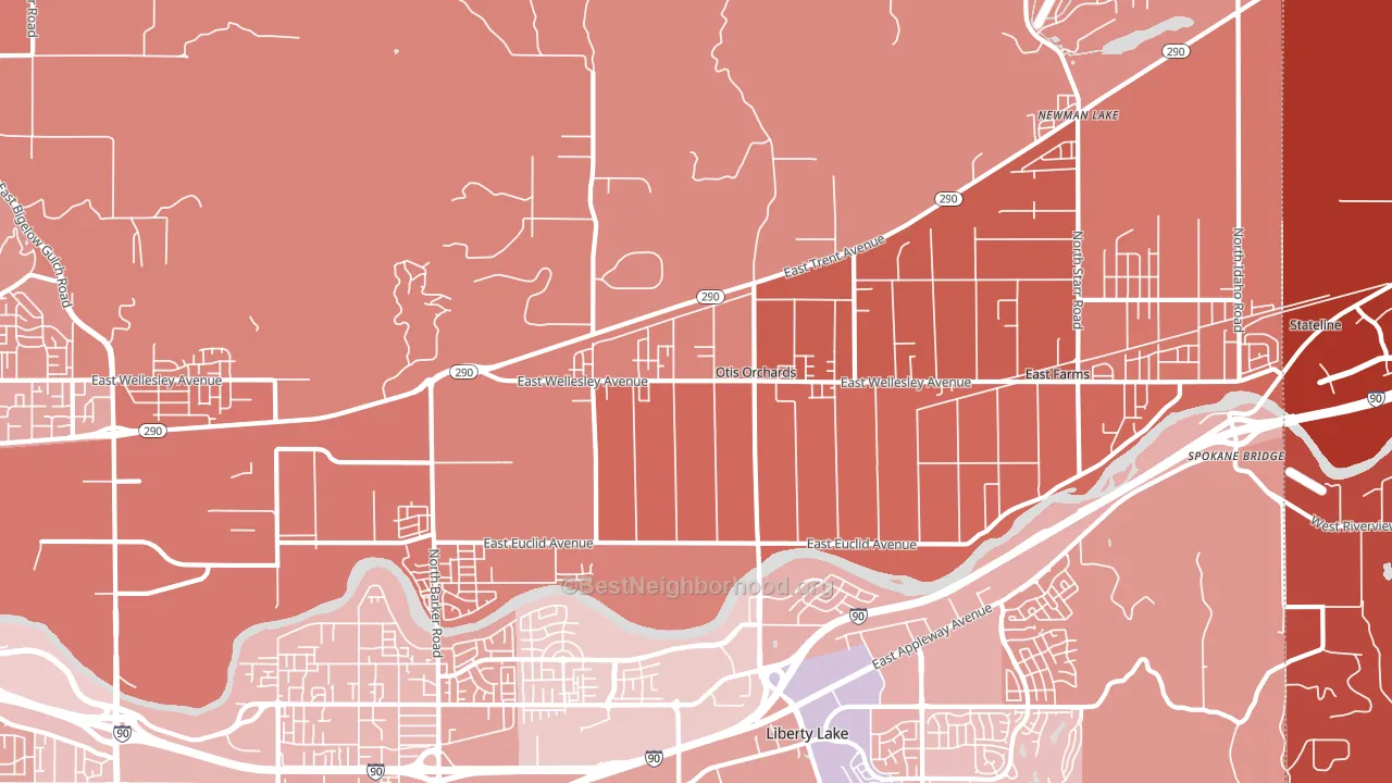 99027, WA block-group political-lean map