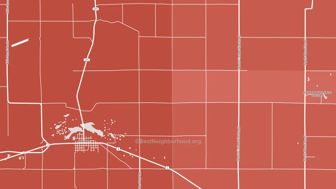 99029, WA block-group political-lean map