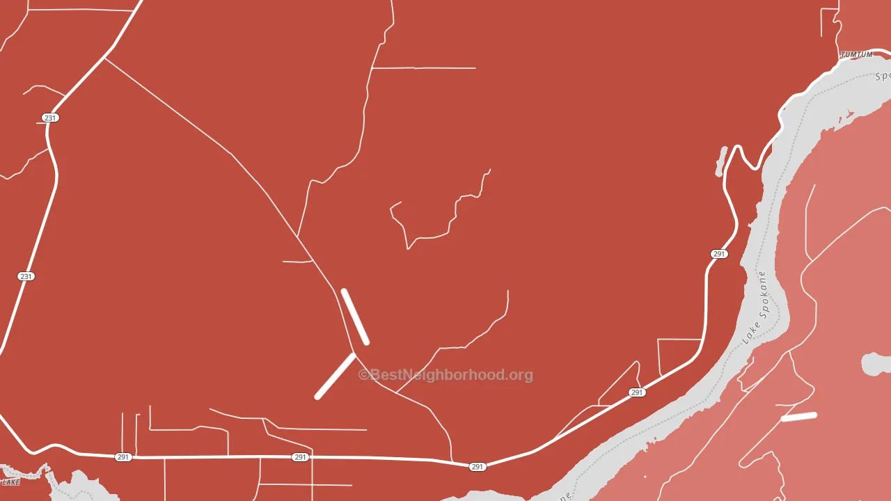 99034, WA block-group political-lean map
