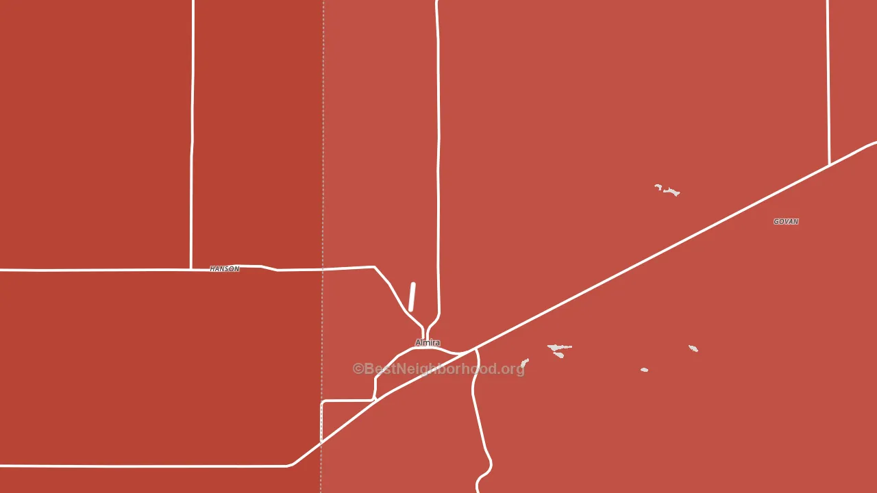 99103, WA block-group political-lean map