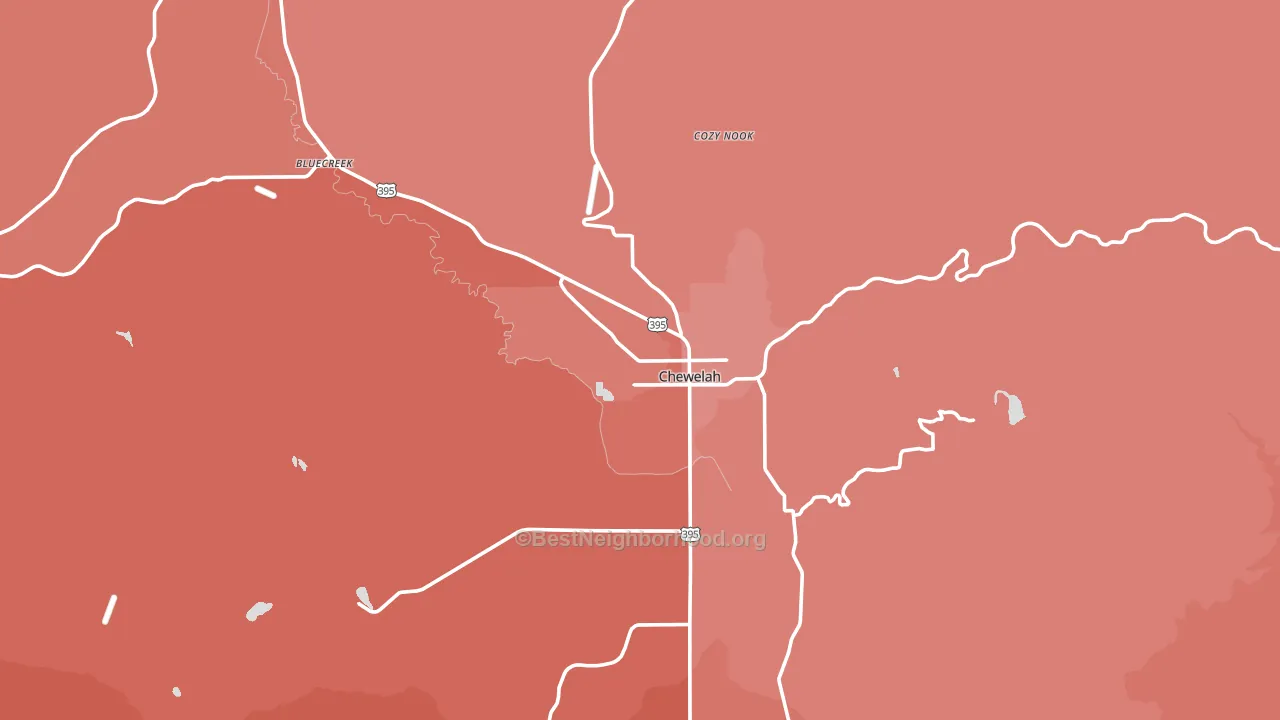 99109, WA block-group political-lean map
