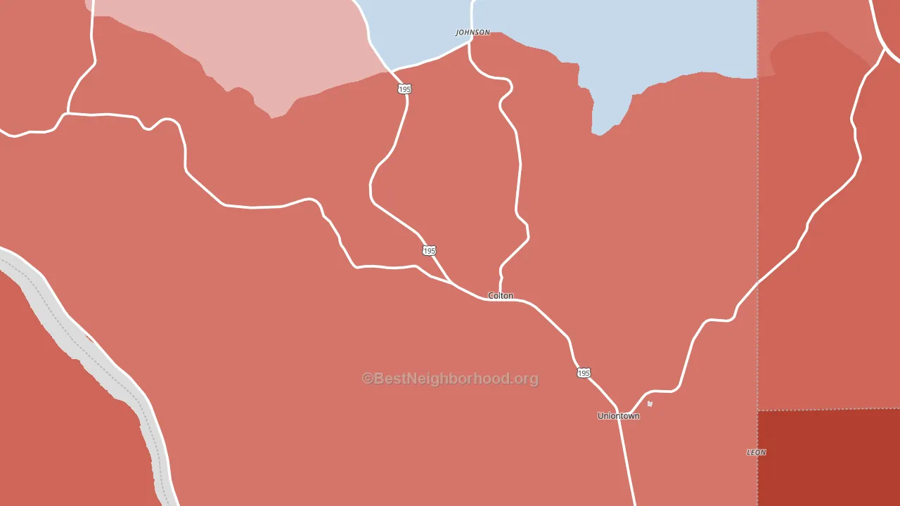 99113, WA block-group political-lean map