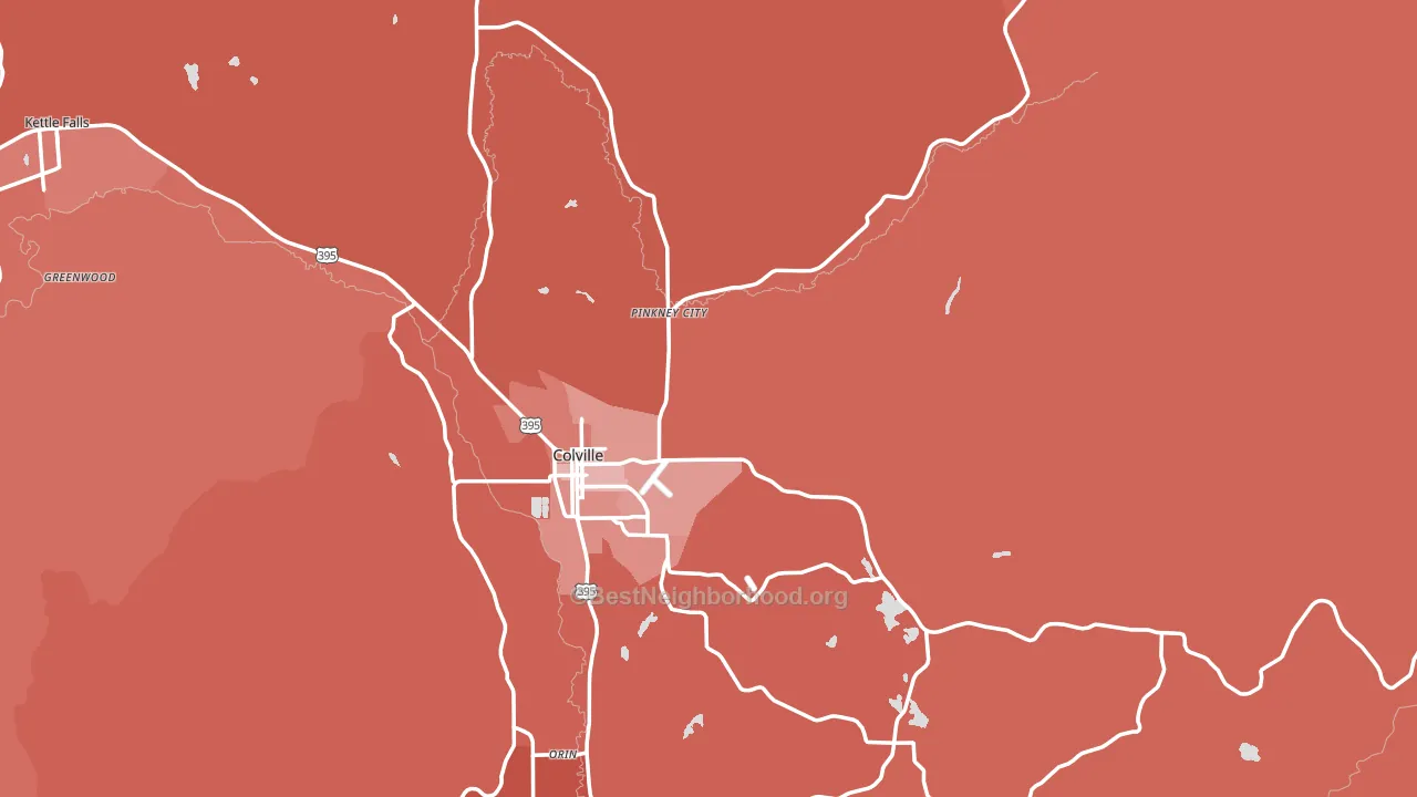 99114, WA block-group political-lean map
