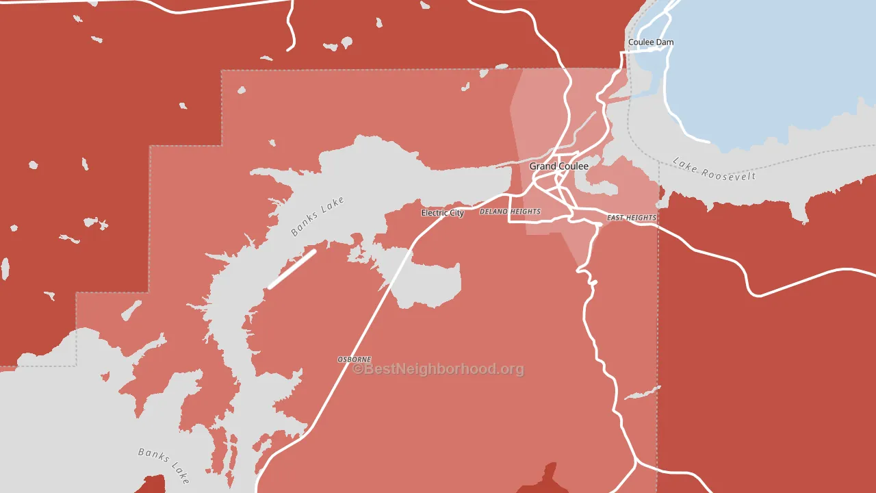 99123, WA block-group political-lean map