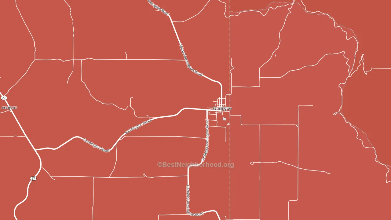 99128, WA block-group political-lean map