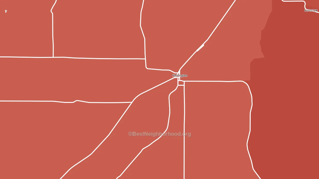99134, WA block-group political-lean map