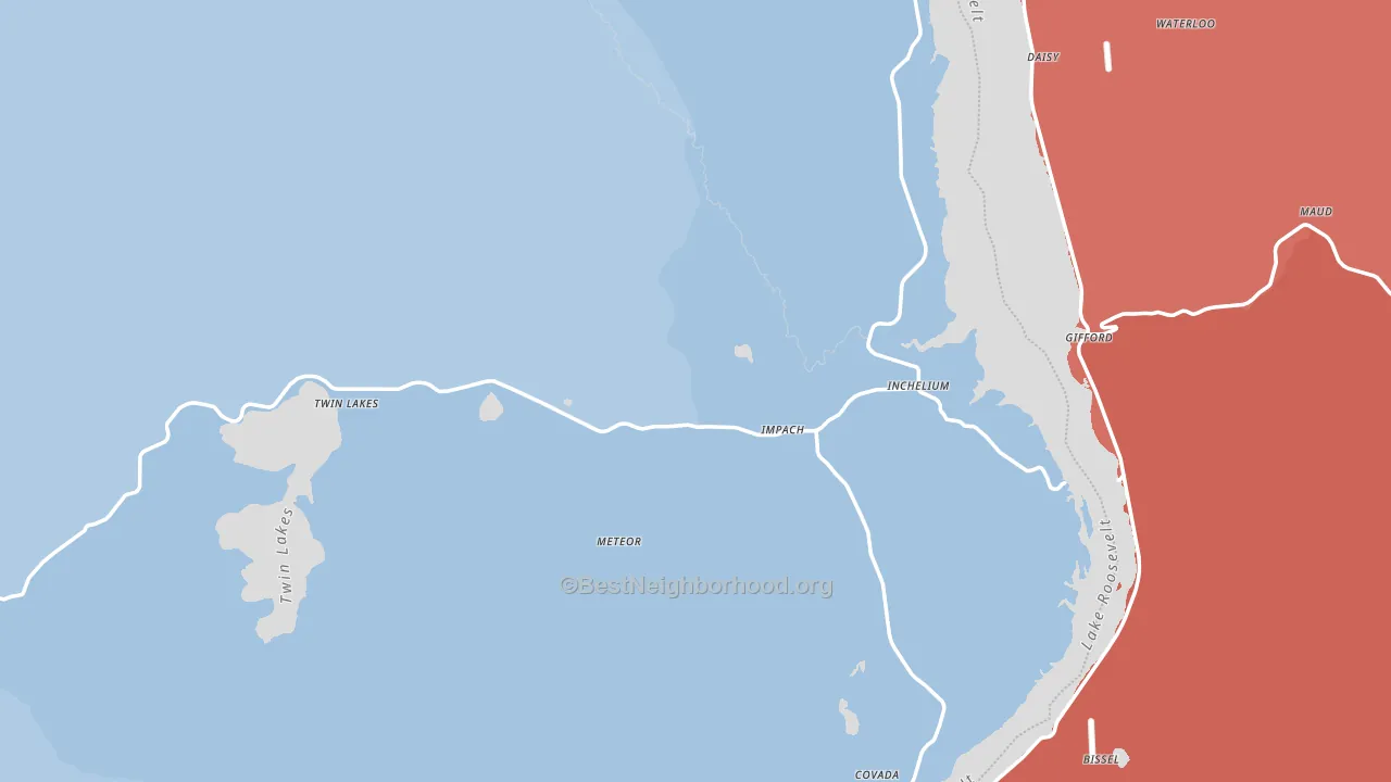 99138, WA block-group political-lean map