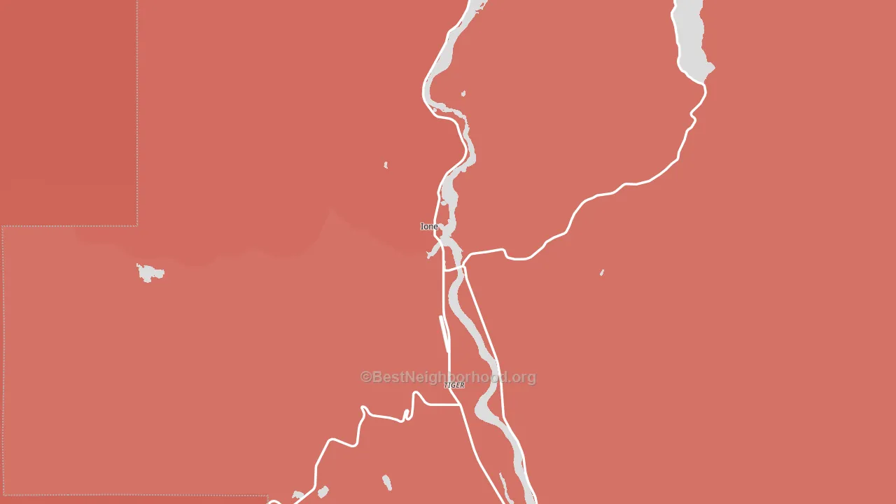 99139, WA block-group political-lean map