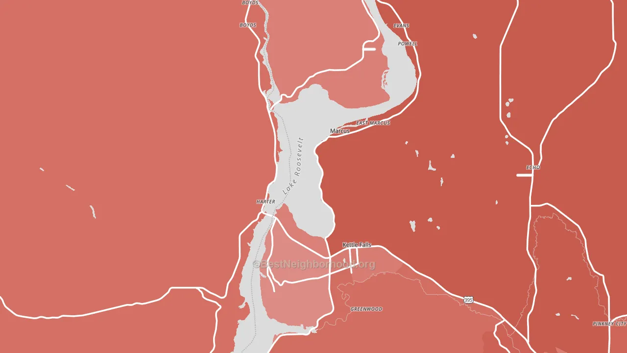 99141, WA block-group political-lean map