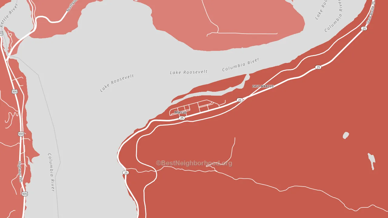 99151, WA block-group political-lean map