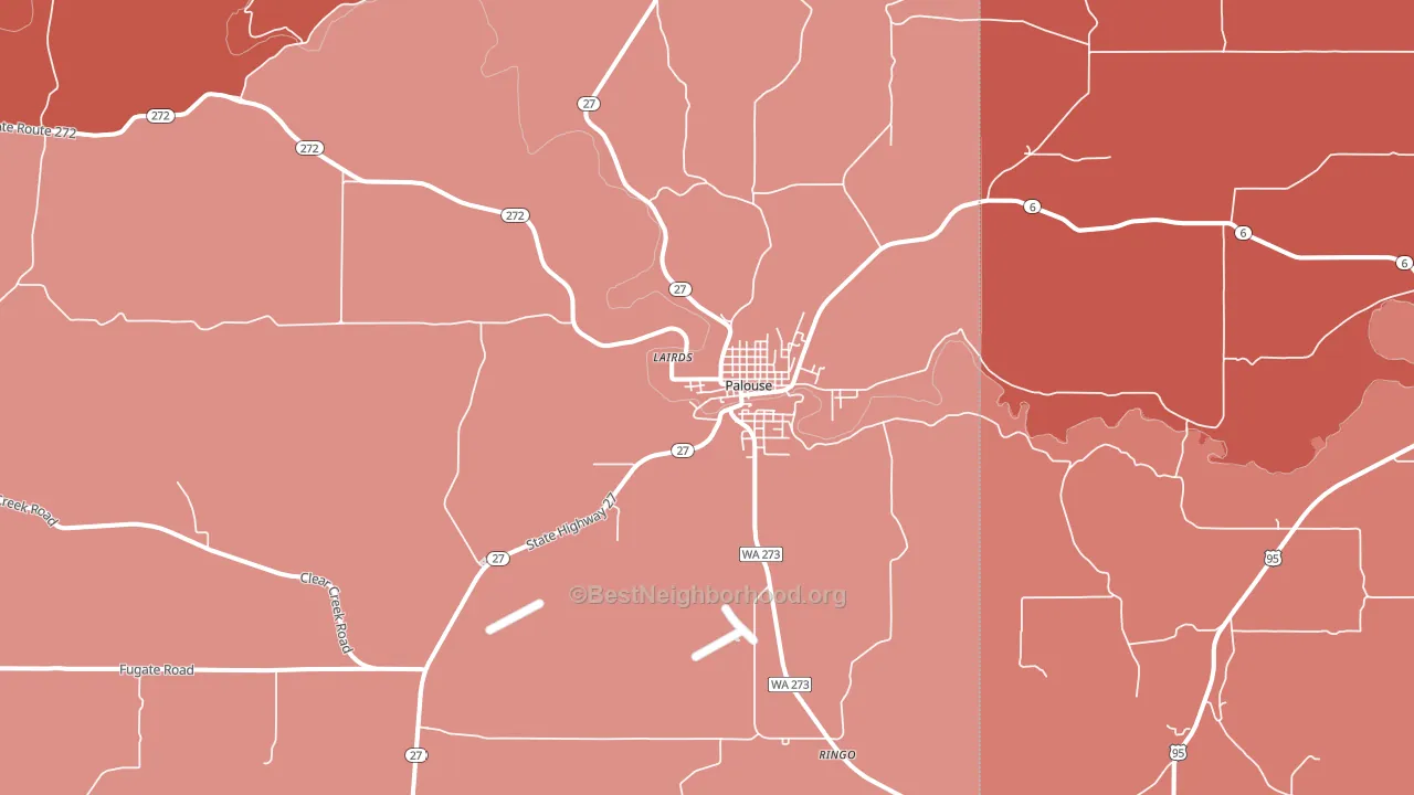 99161, WA block-group political-lean map