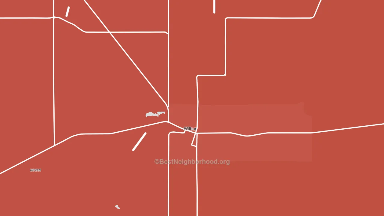 99185, WA block-group political-lean map