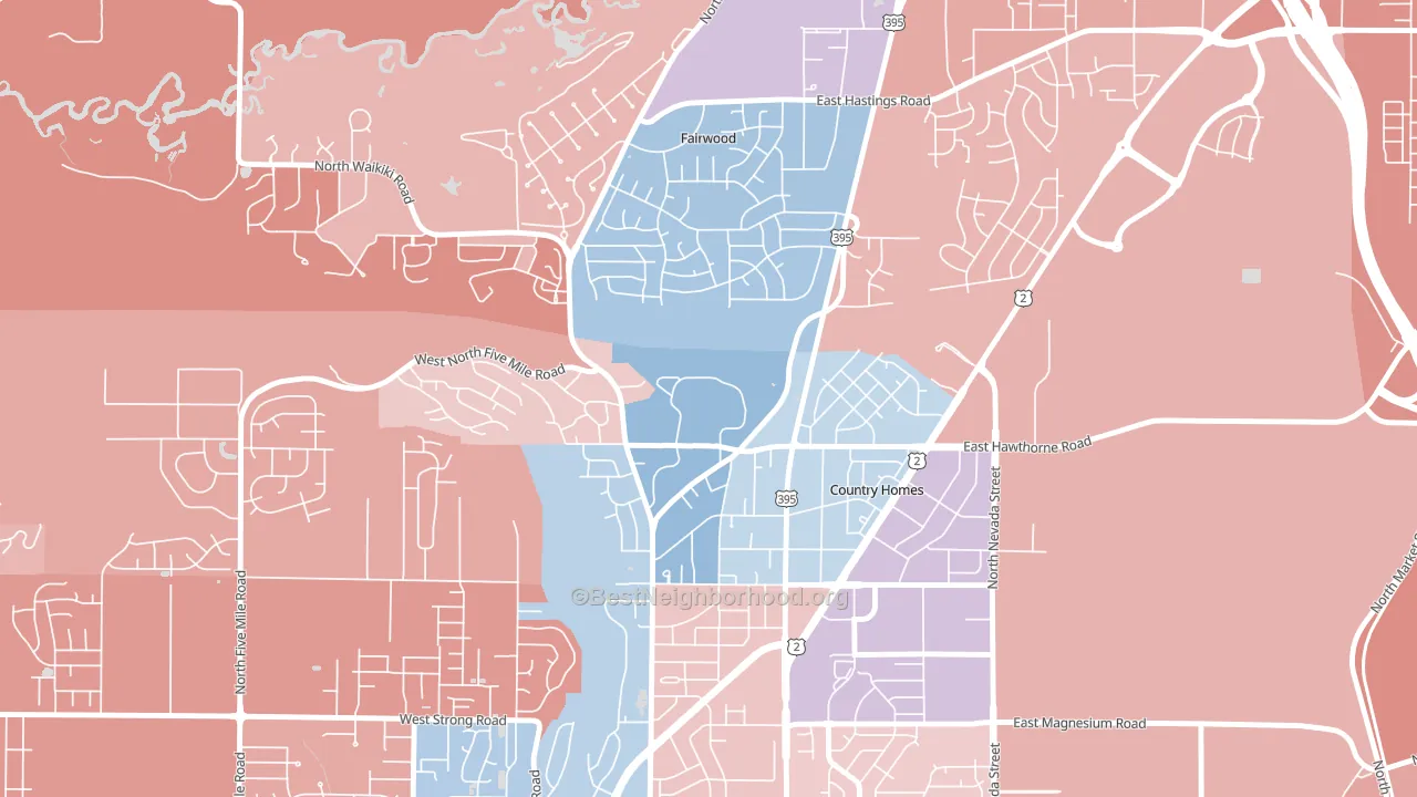 99251, WA block-group political-lean map