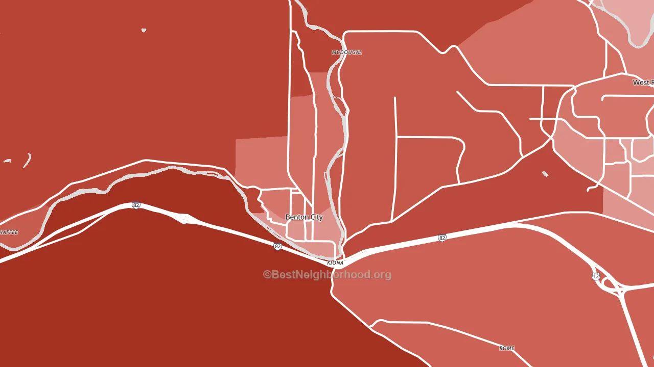 99320, WA block-group political-lean map