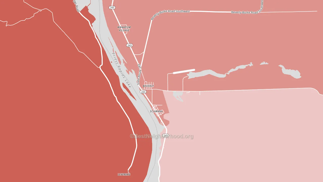 99321, WA block-group political-lean map