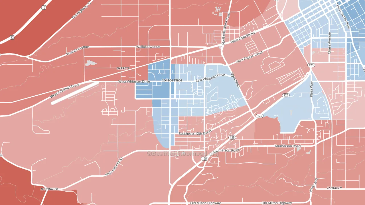 99324, WA block-group political-lean map