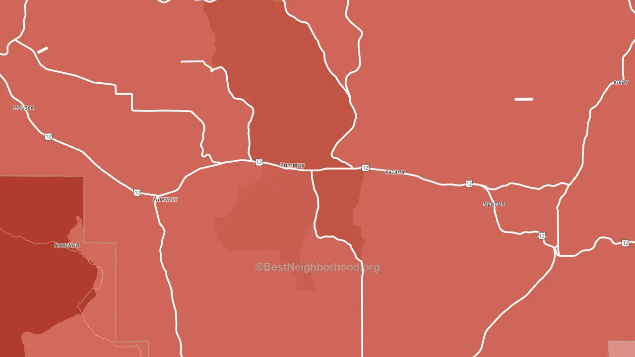 99347, WA block-group political-lean map