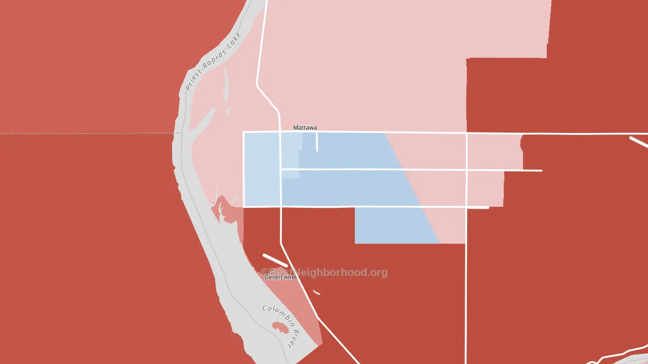 99349, WA block-group political-lean map