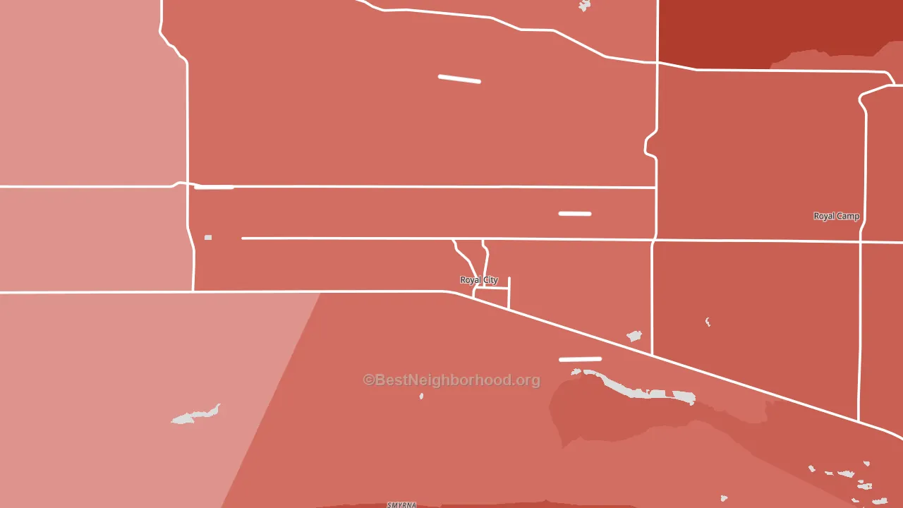 99357, WA block-group political-lean map