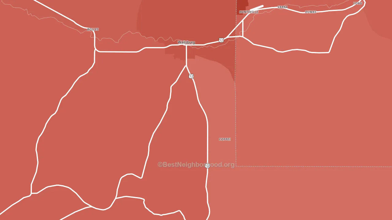 99361, WA block-group political-lean map