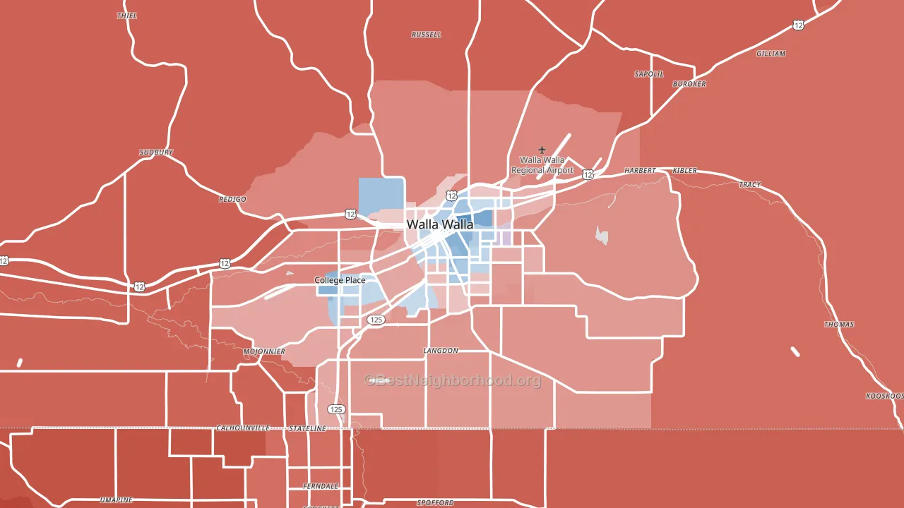 99362, WA block-group political-lean map