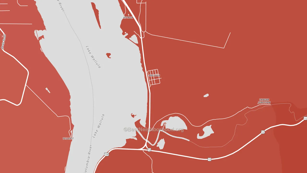 99363, WA block-group political-lean map
