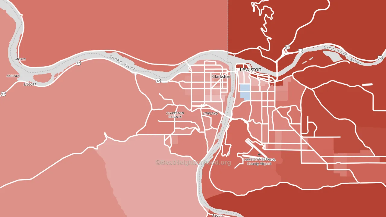 99403, WA block-group political-lean map