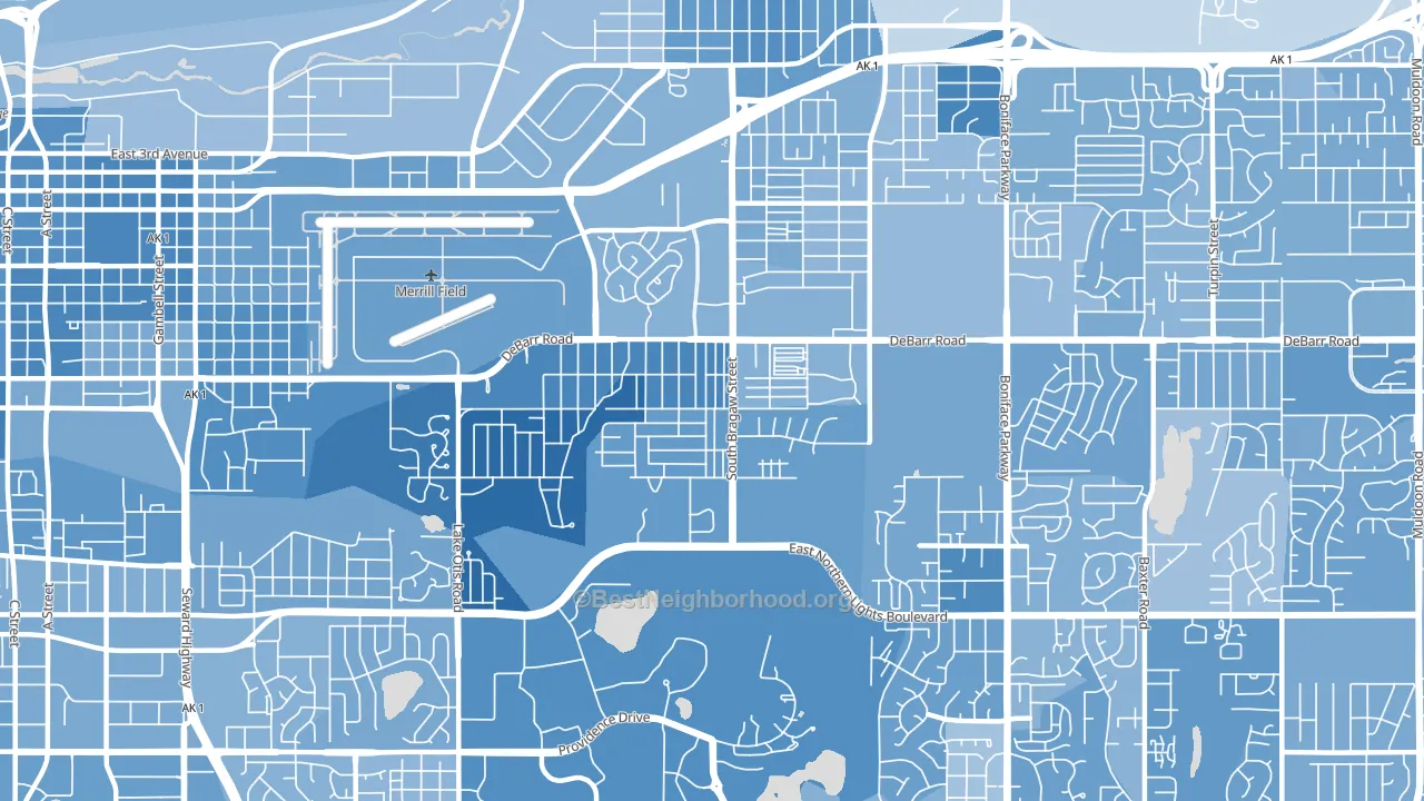 99508, AK block-group political-lean map