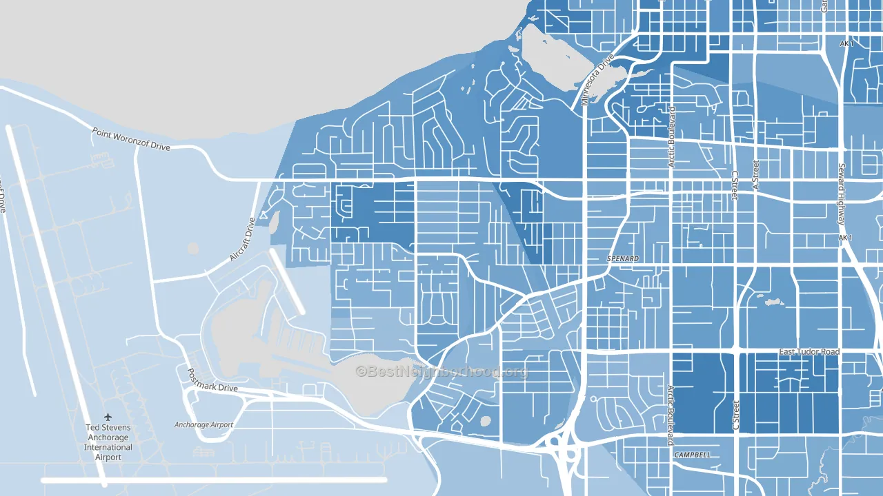 99517, AK block-group political-lean map