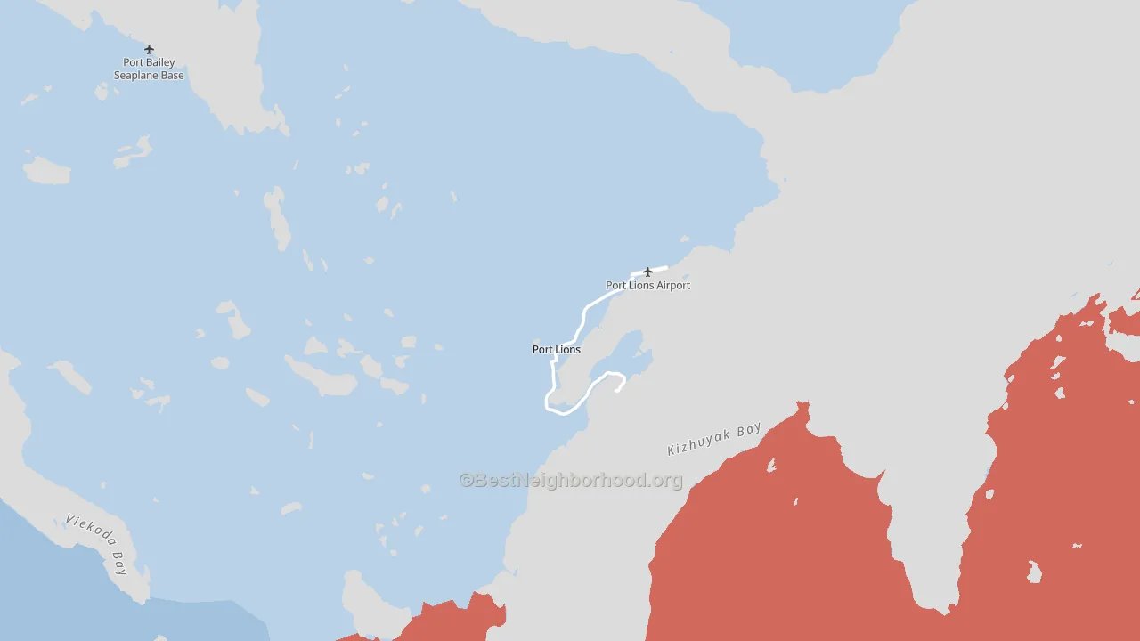 99550, AK block-group political-lean map