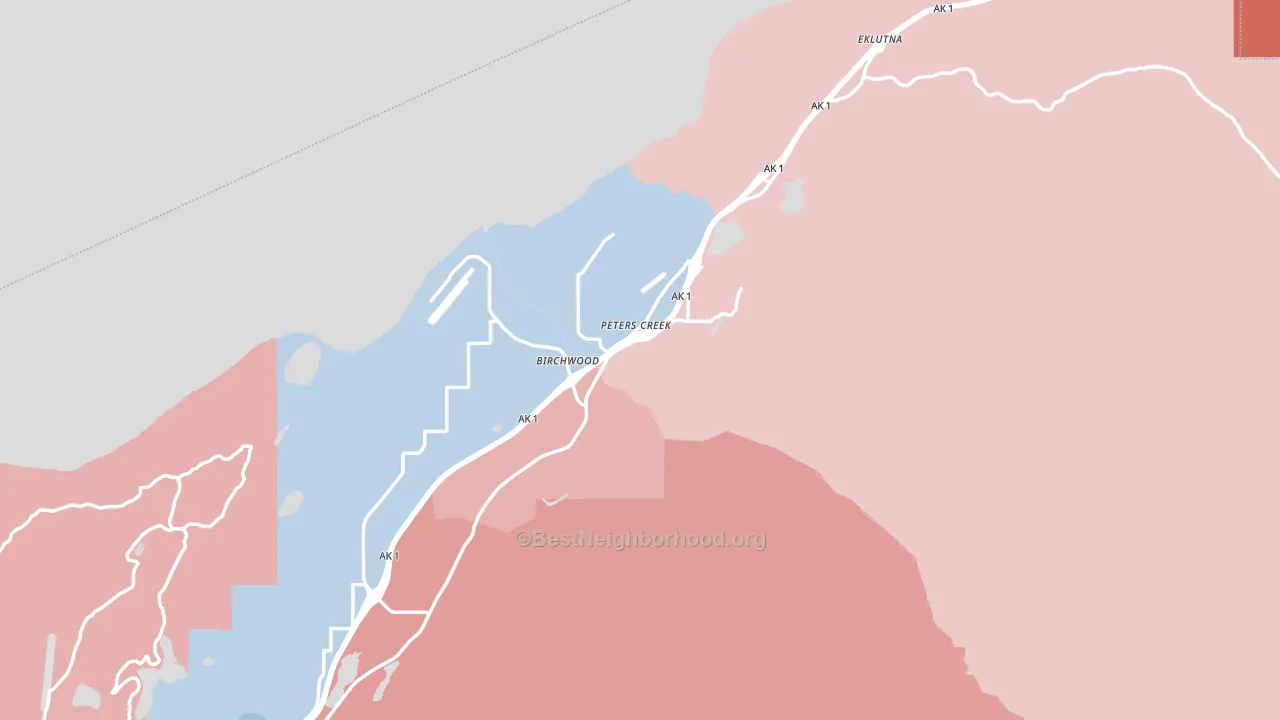 99567, AK block-group political-lean map