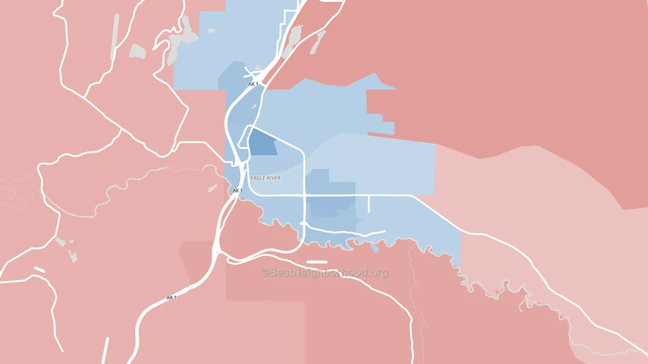 99577, AK block-group political-lean map
