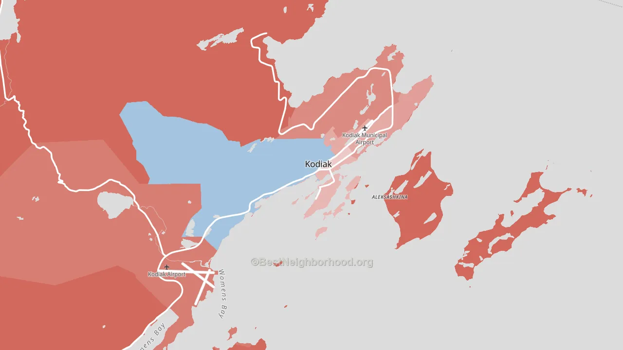 99615, AK block-group political-lean map