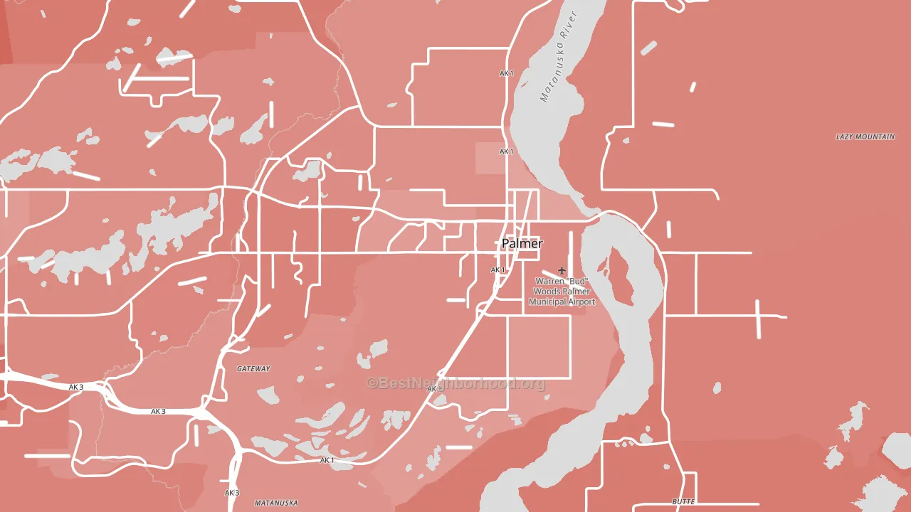 99645, AK block-group political-lean map