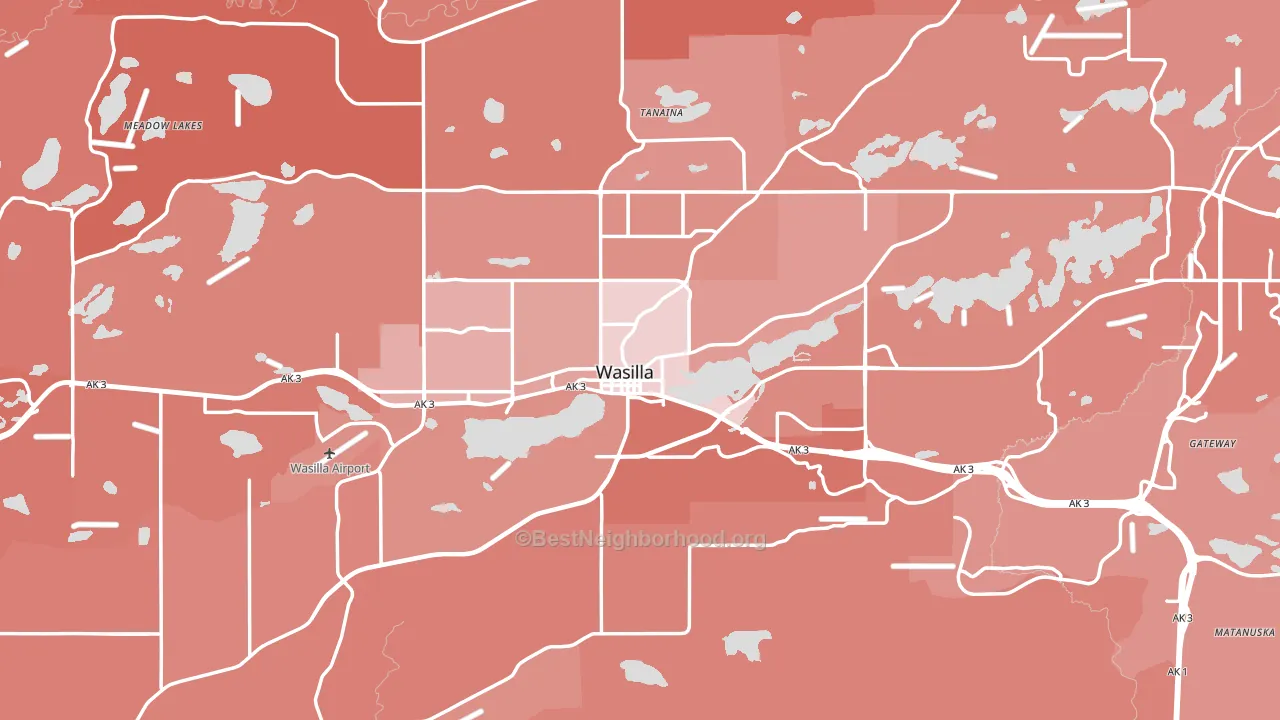 99654, AK block-group political-lean map