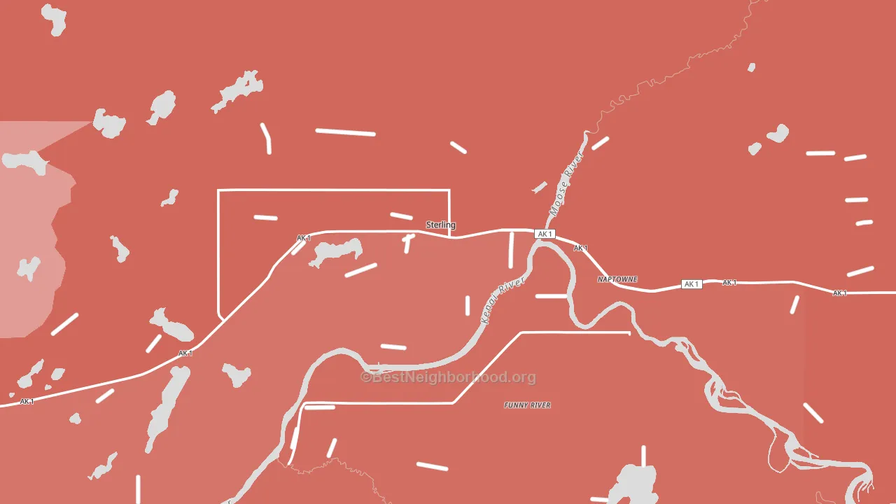 99672, AK block-group political-lean map