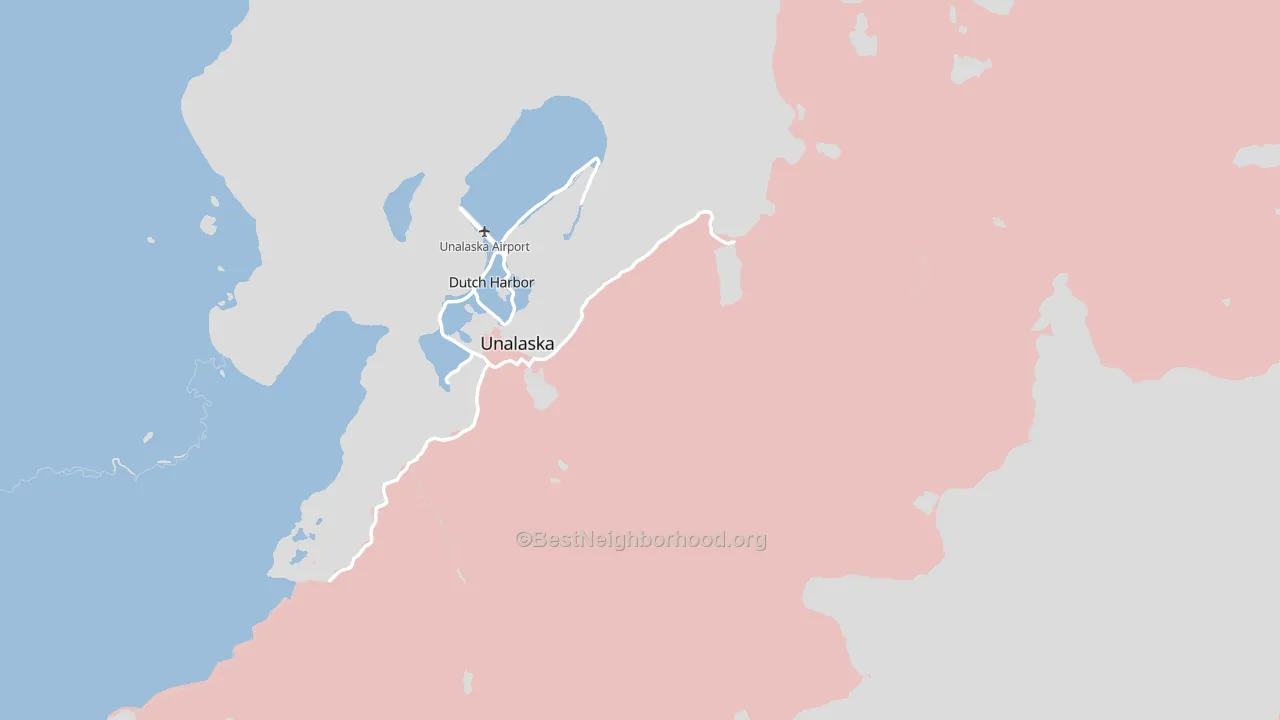 99685, AK block-group political-lean map