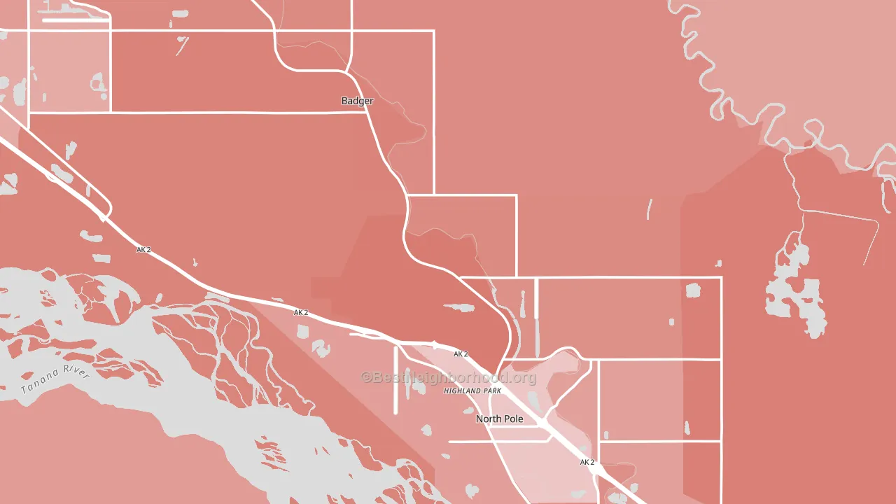 99705, AK block-group political-lean map